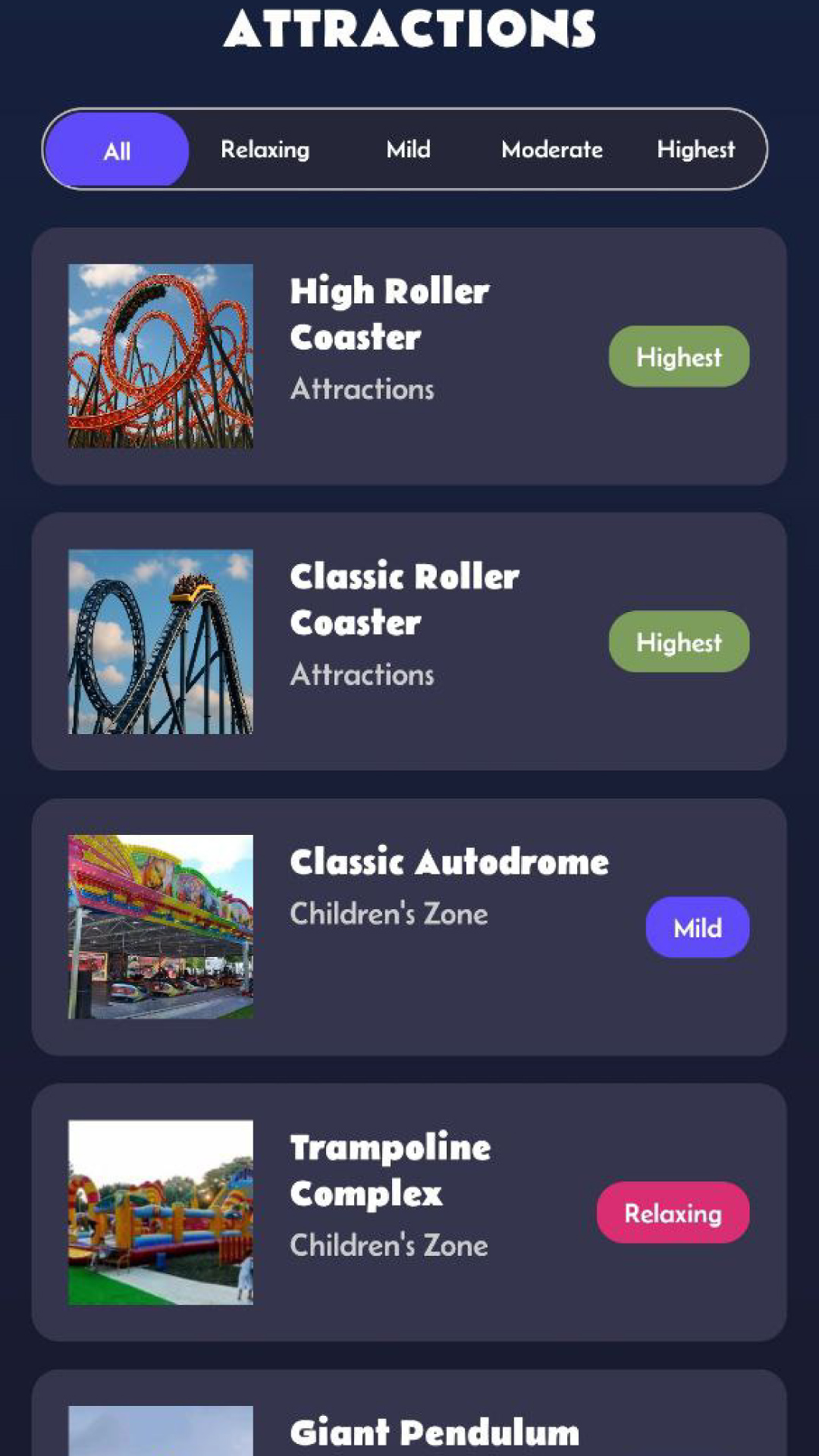 Attractions List